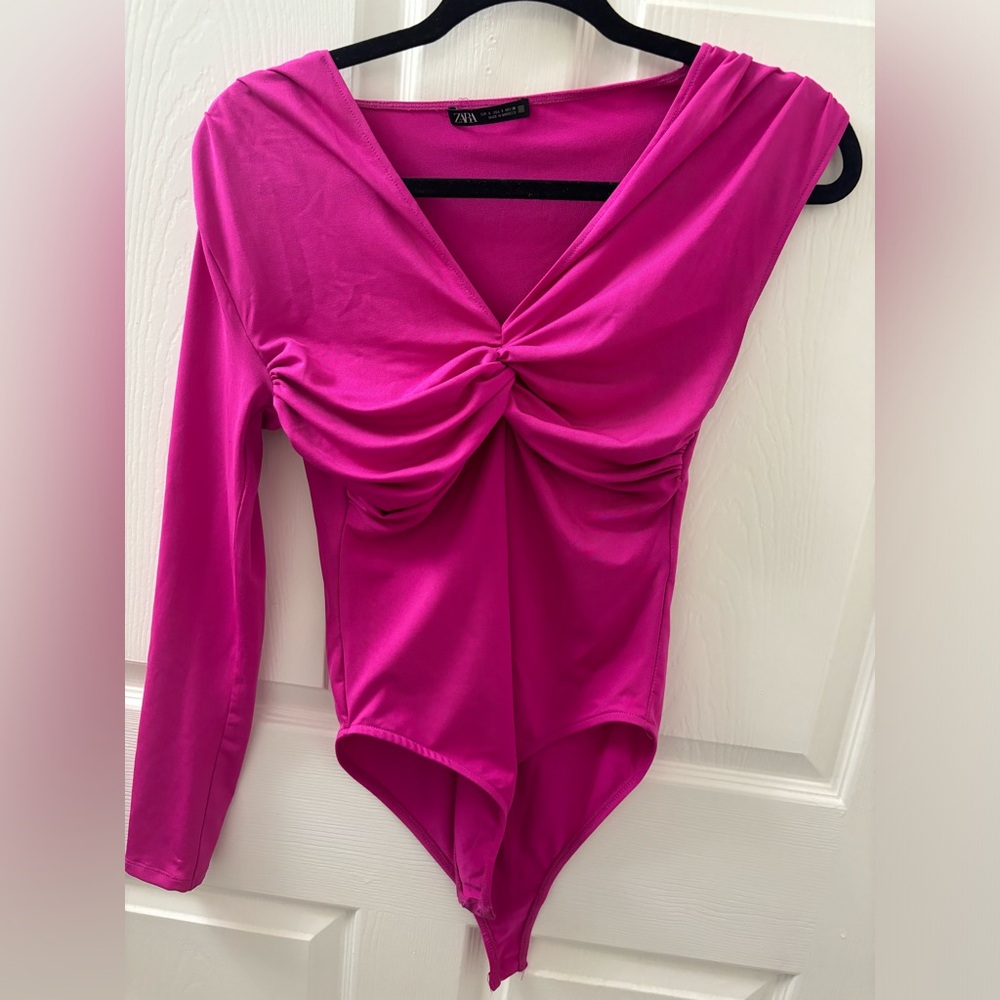 Zara hot pink bodysuit